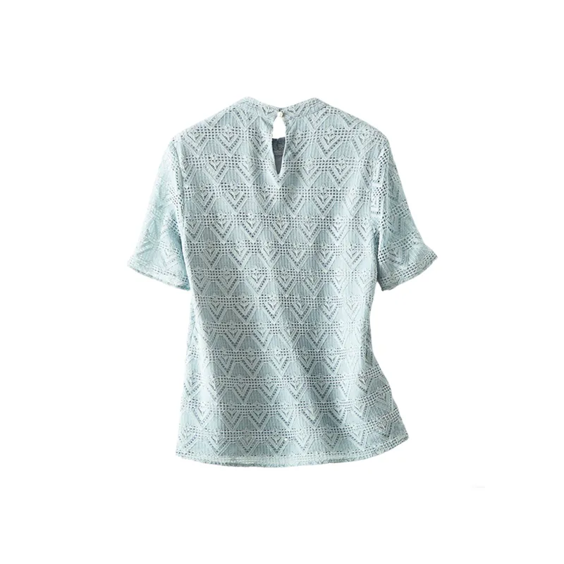 Ning Cai Yuer Shirts Women's Light Blue-1