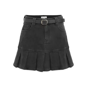 URBAN REVIVO Denim Short Skirts Women's Jet Black