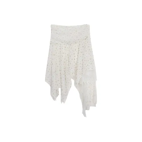 WEEKEND HUB Casual Long Skirt Women's White