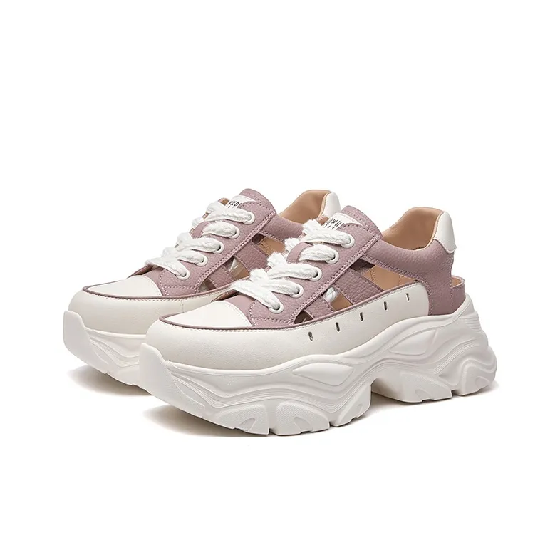 LINGPAO Breathable Low Top Chunky Sneakers Women's-7