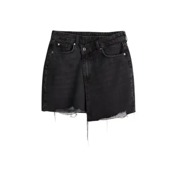 H&M Denim Short Skirts Women's Black