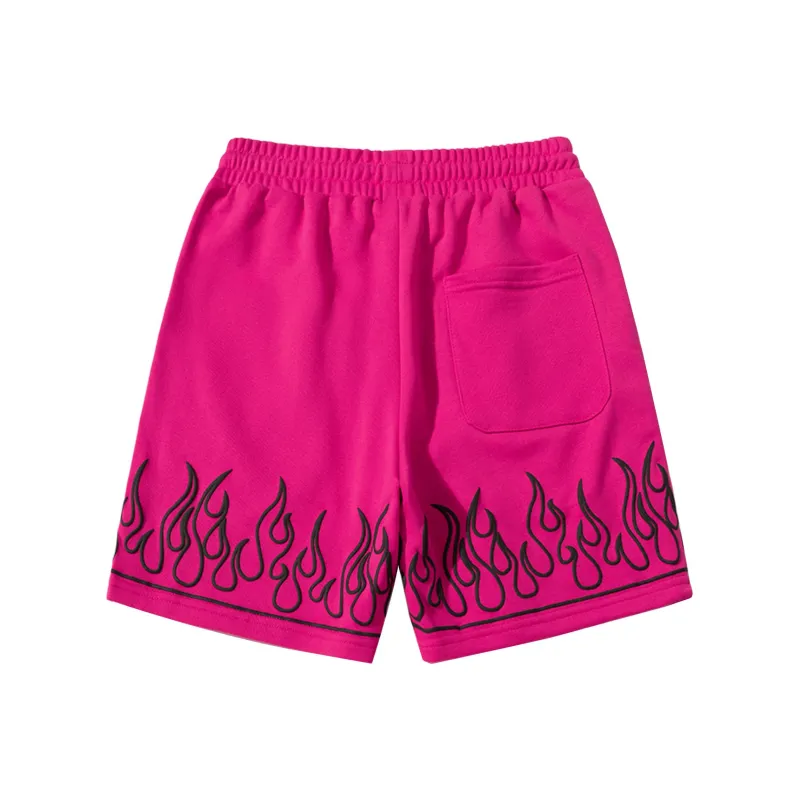 FA2LO Casual Shorts Unisex Rose Red-1