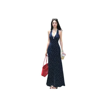 FLIM Sleeveless Dresses Women's Navy Blue