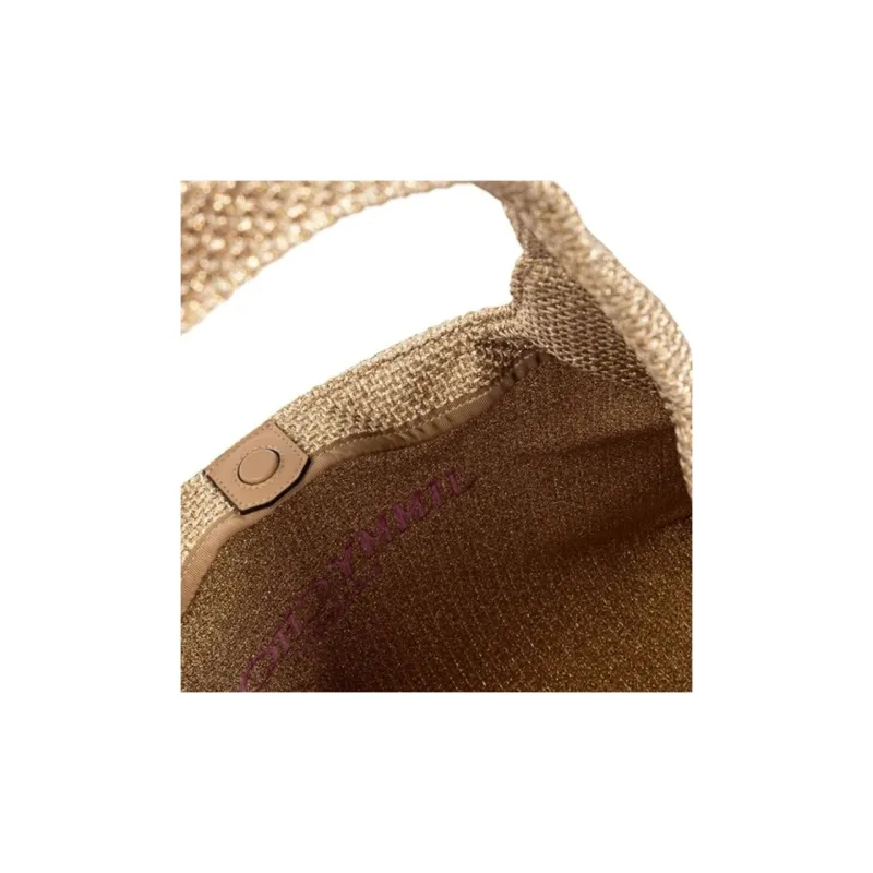 Jimmy Choo Woven Beach Bag Shoulder Bag Women's Natural-3