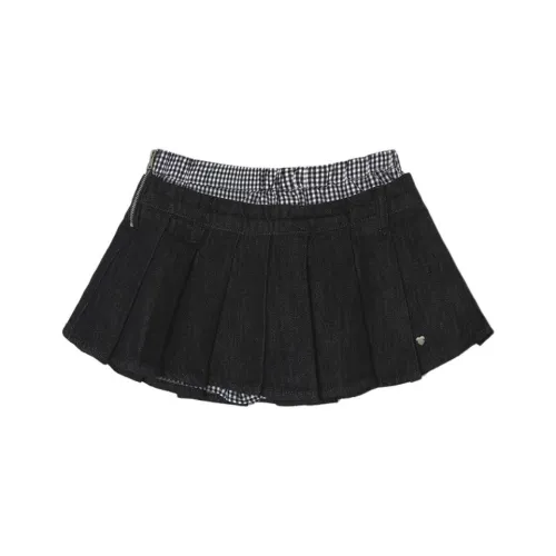 WEEKEND HUB Denim Short Skirts Women's Navy Blue In Stock