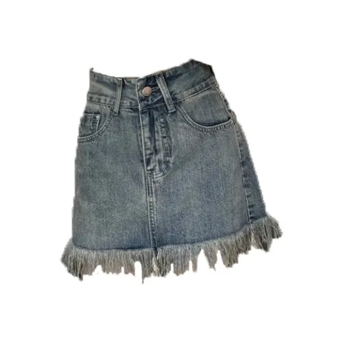 MOONCORE Denim Short Skirts Women's Vintage Blue