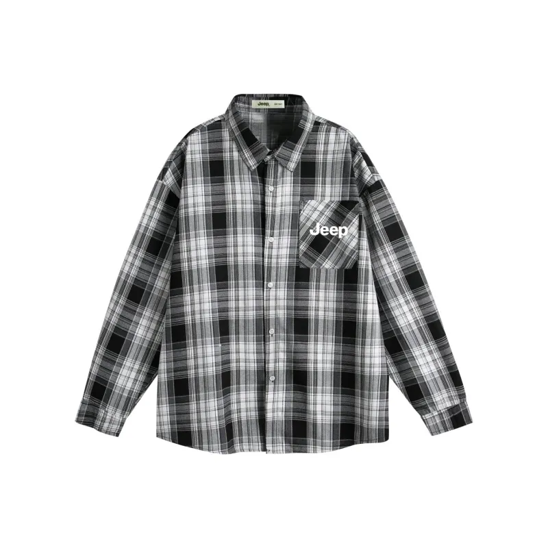 Jeep Outdoor Casual Shirt Unisex Black-0