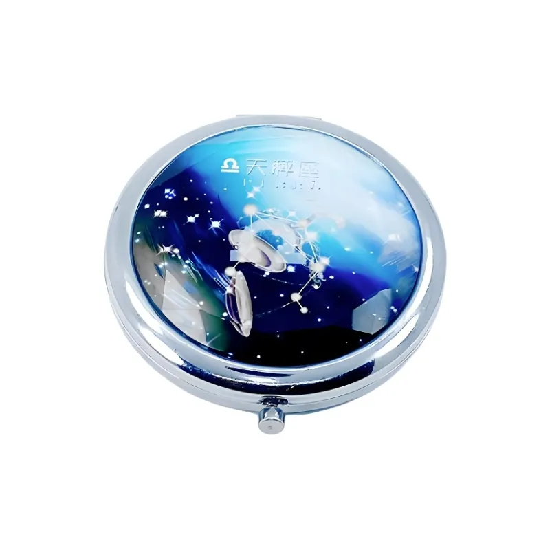 JIXUAN Twelve Constellation Double Sided Foldable Make Up Mirrors-8