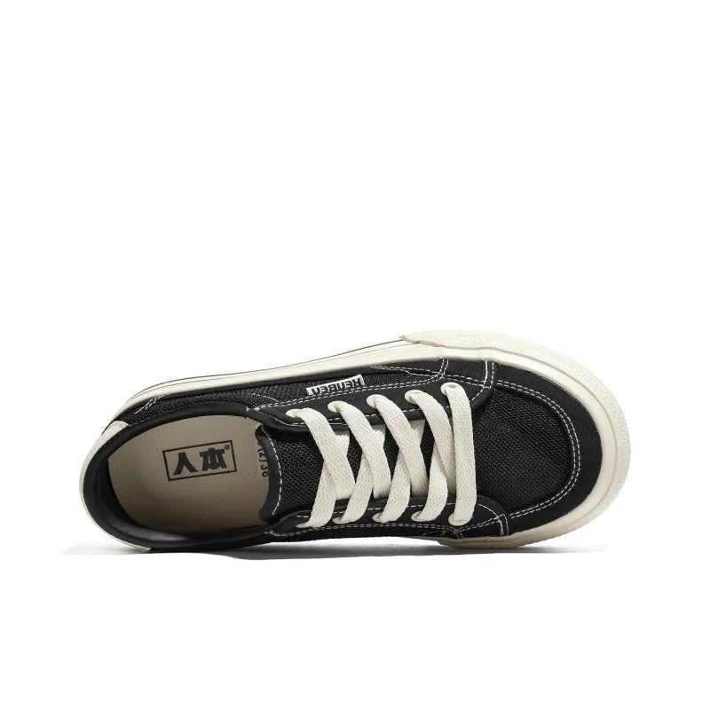 RENBEN Breathable And Slip Resistant Low Top Canvas Shoes Women's-3