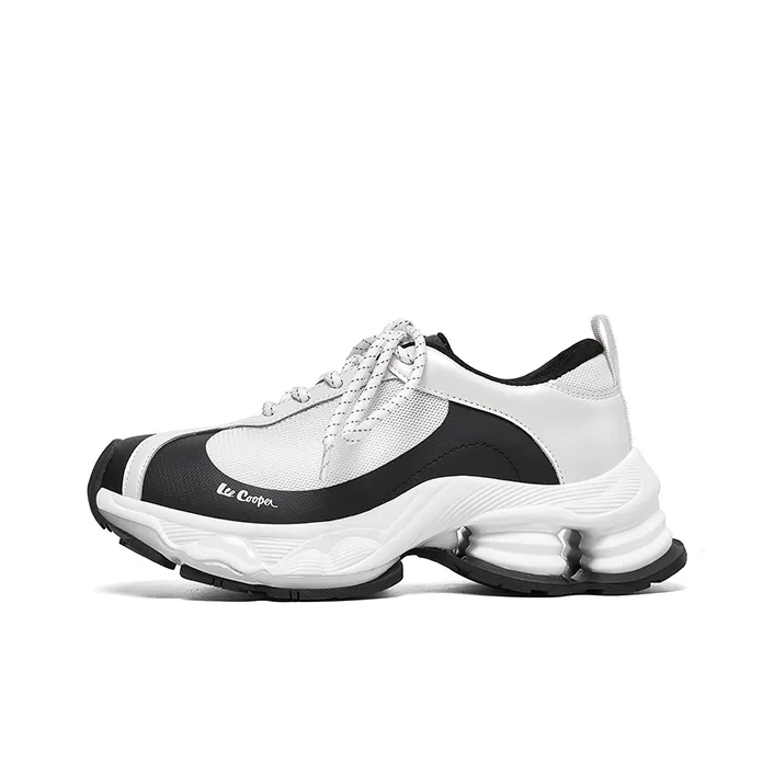 Lee Cooper Slip Resistant, Abrasion Resistant, Breathable, Height Increasing Low Top Chunky Sneakers Women's-3