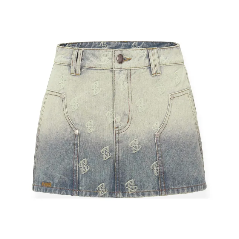 NAWS Denim Short Skirts Women's Mint Green-0