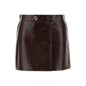 GUCCI Leather Mini Skirt