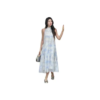 SNZX Slip Dresses Women's Blue