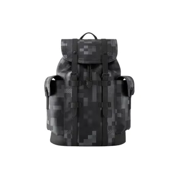 LOUIS VUITTON Flap Closure Backpack Medium Size Men's Ink Gray