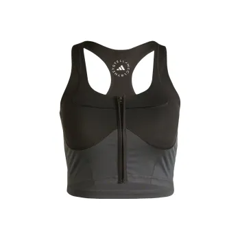 Adidas Free Shipping With AdiClub Adidas By Stella McCartney Two Tone Zipped Crop Top