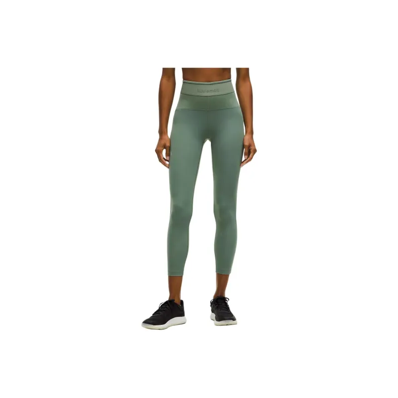 Lululemon License To Train Collection High-Rise Everlux™ Sports Pants 25' Women's Gray Eucalyptus Color-0