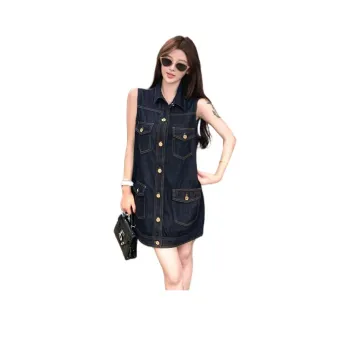 Flowers In Water Sleeveless Dress Women's