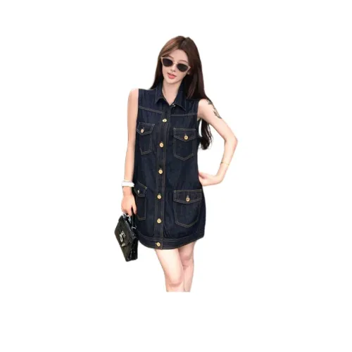 Flowers In Water Sleeveless Dress Women's