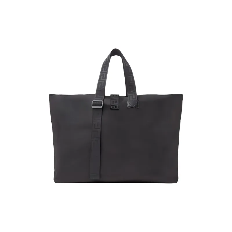 VERSACE VERSACE Cow Leather Portable Tote Men's Black-2