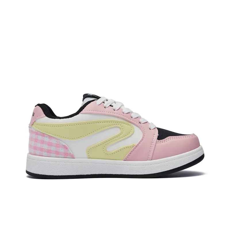VKOI 1999 Wear resistant And Lightweight Low Top Skateboard Shoes Women's Pink-1