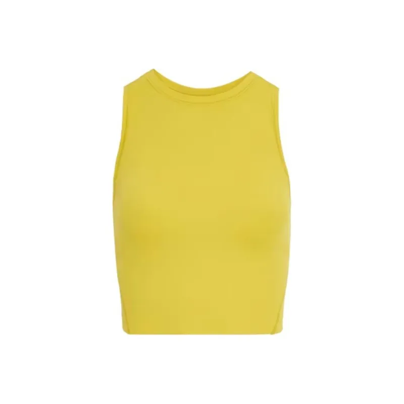 On Movement Crop Sport Vests Women's Yellow-0
