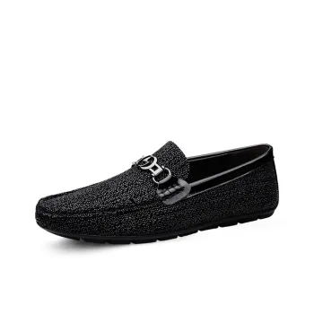 Devanro Men's Casual Shoes Men Low Top Black