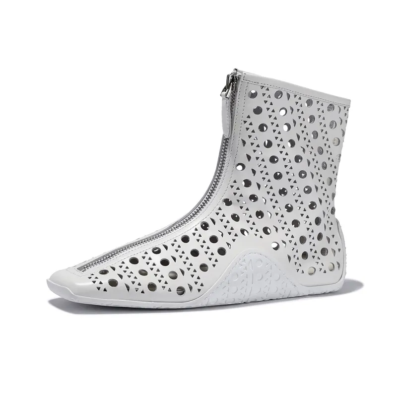 BELLALILY Ankle Boots Women's White, Black-0