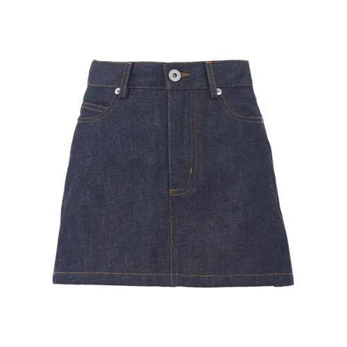 Rose Denim Short Skirts Women's Blue