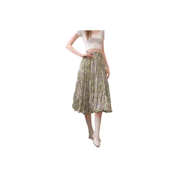 BANANA BABY Casual Long Skirt Women's Green