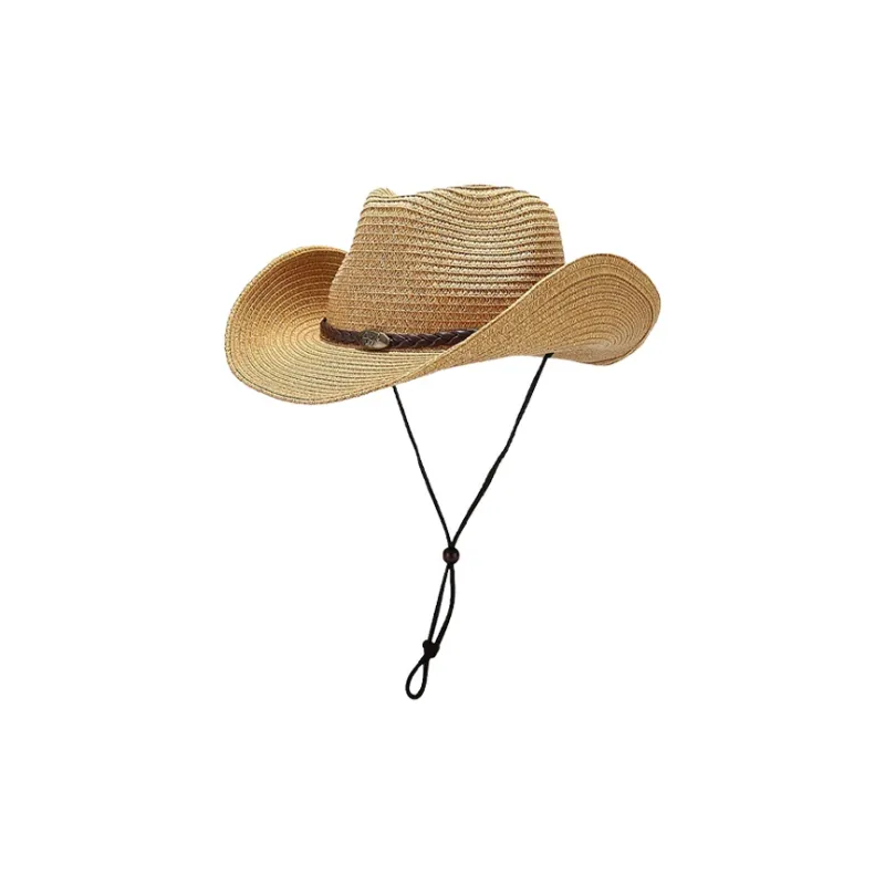 Yalu Straw Woven Bucket Hats Unisex-1