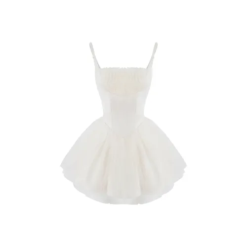 COVER TIME Slip Dresses Women's Apricot