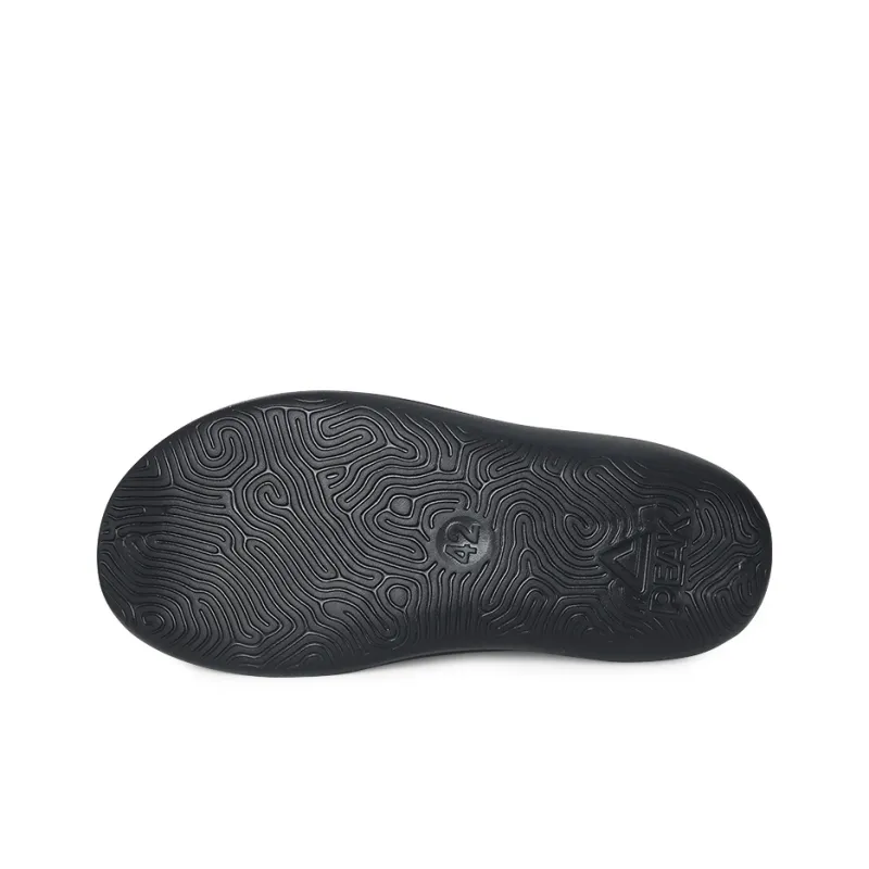 PEAK Very Small Fat Drag Quiet Slip Resistant Abrasion Resistant Slide Slippers Men's Black-4