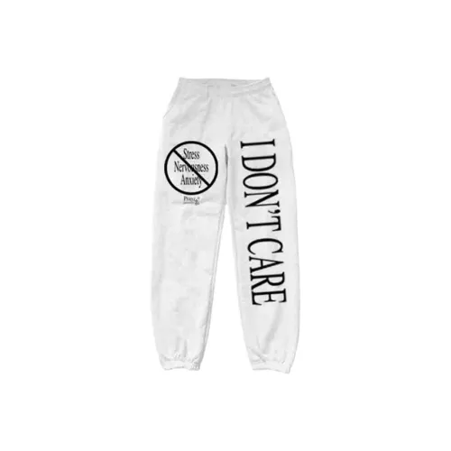 Praying Casual Pants Unisex Light Gray