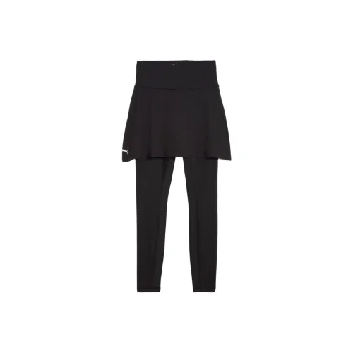 PUMA ModestDRYCELL 2 in 1 Running Tights Women's Sports Pants Women's Black