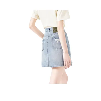 TOUCH Denim Short Skirts Women's Light Blue