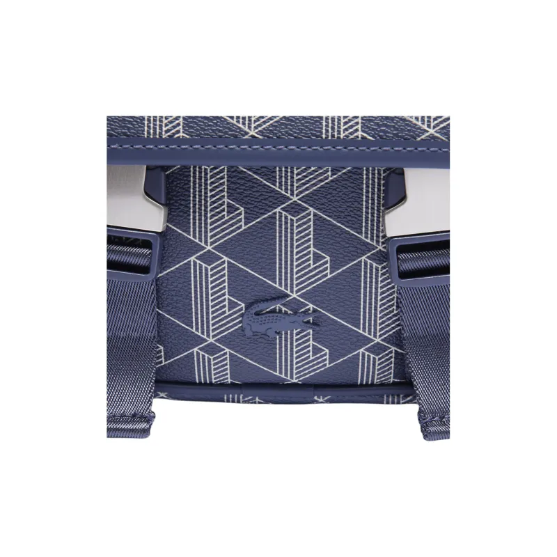 LACOSTE PVC Messenger Bag, Crossbody Bag, Shoulder Bag Men's Blue-3