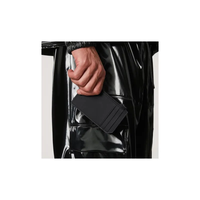 Rains Polyurethane Card Holder Wallet Unisex Black-3