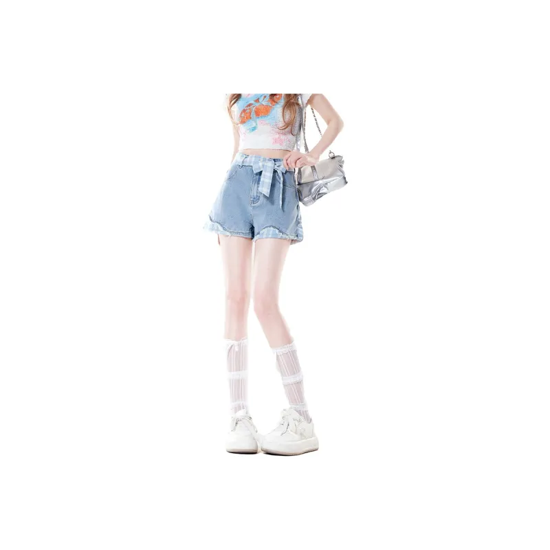 ZIRANSE Denim Shorts Women's Blue-0