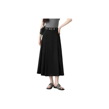 Like The Age Of Water Casual Long Skirt Women's Black