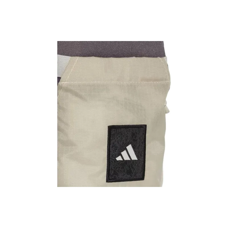 Adidas Recycled Polyester Shoulder Bag Trumpets Unisex Gray & Beige-3