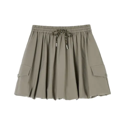 XIANGYING Cargo Short Skirts Women's Gray Green