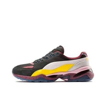Alexander McQueen x PUMA Tech Runner Cushioning, Wear Resistant Low Top Casual Shoes Unisex Black Yellow