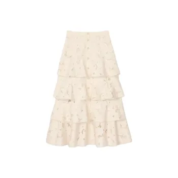 Sandro Floral embroidered Midi Skirt