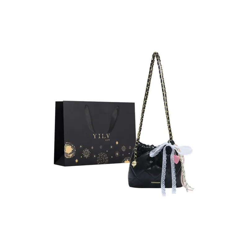 Yi Brigade PU Shoulder Bag Women's Pink/Black/White/Silver-4