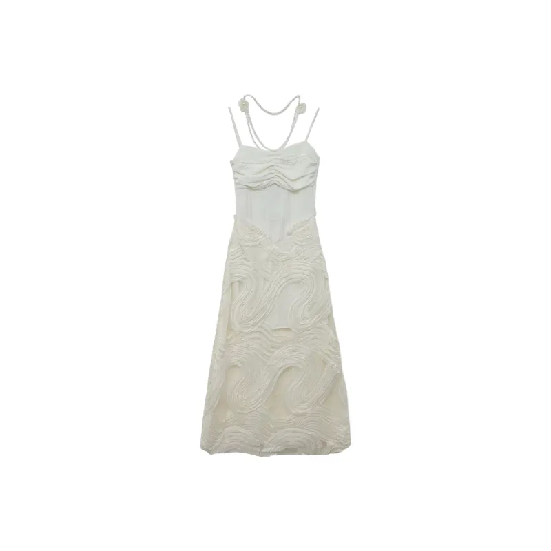 Icicofficial Slip Dress Women's White-0