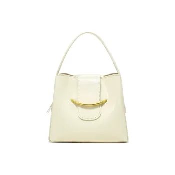 Simedin Cow Leather Handbag Women's Sunlight Yellow/Pistachio White/Deep Black