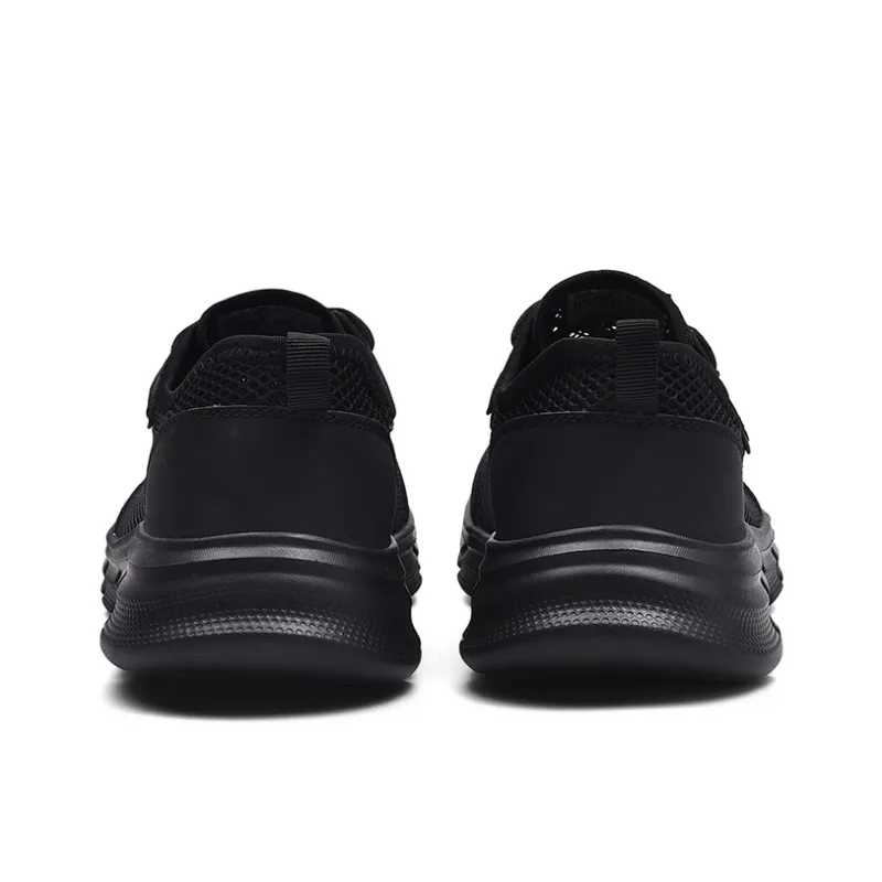 Binary Cushioning, Rebound, Lightweight, Anti slip Low Top Casual Running Shoes Men's Black Warrior-3