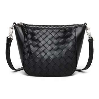Bullrun Cow Leather Shoulder Bag, Crossbody Bag Women's Black