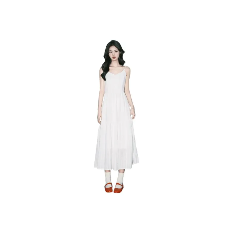 PAZZO Slip Dresses Women's White-0