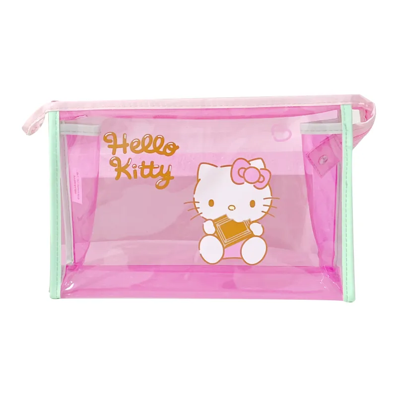 Sanrio Hello Kitty PVC Makeup Bag Women's Pink-0